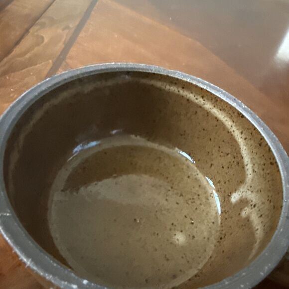 Vintage Stoneware Dish Bowl Pottery Pot Handmade Brown (54) - Picture 2 of 5